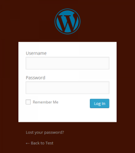 The Login Page with new backdound color.