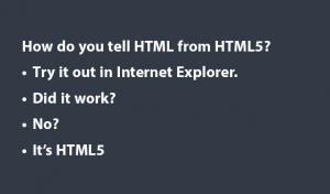 How do you tell HTML from HTML5?