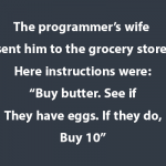 programmer’s wife sent him to grocery