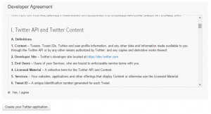 Twitter's Developer Agreement